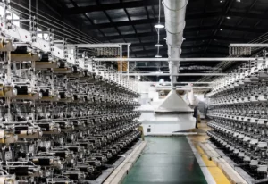 tiratex-1600-pp-tape-extrusion-equipment TIRATEX 1600 extruder producing polypropylene tapes for PP woven bag fabric.
